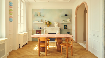 Spring-centric Paris apartment project living room by Batiik Studio