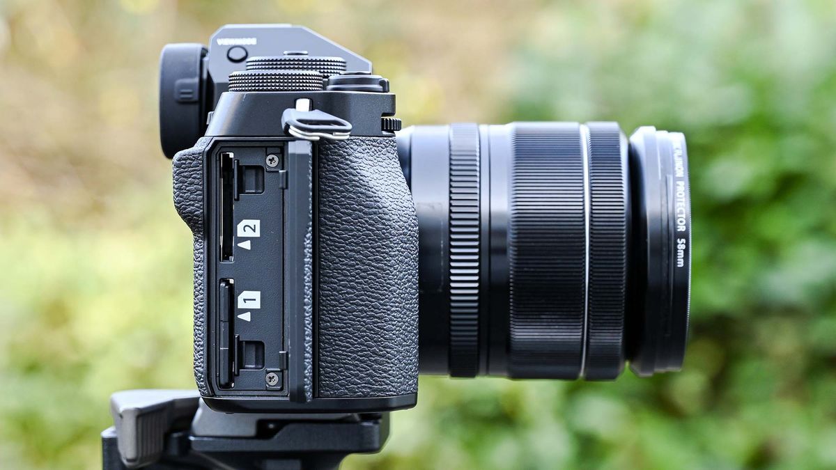 Fujifilm X-T5 on tripod