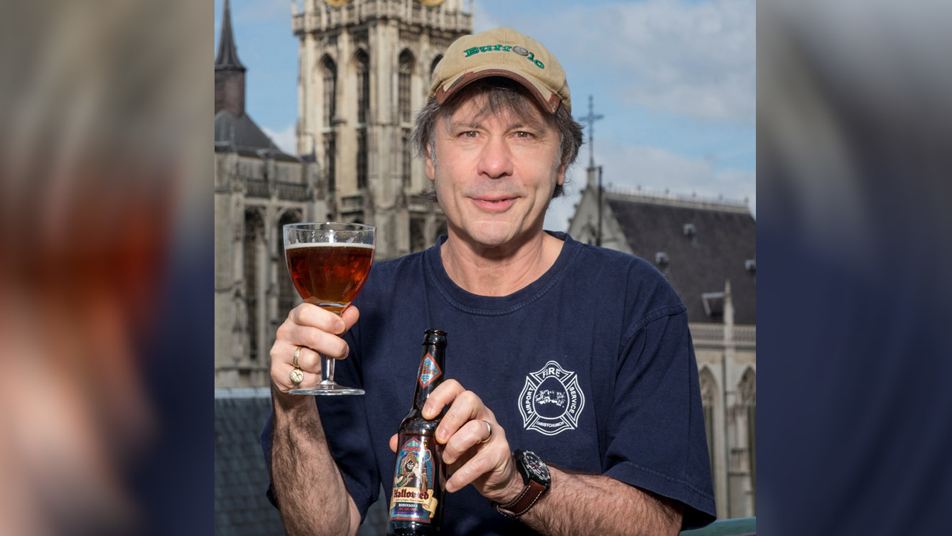 Bruce Dickinson with the new Hallowed beer