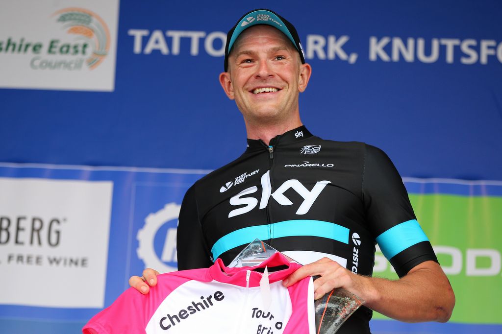 Stage winner Ian Stannard with his prize