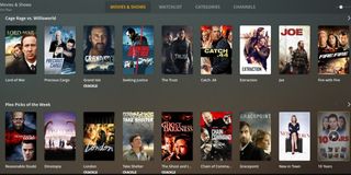 Movies & Shows page on Plex