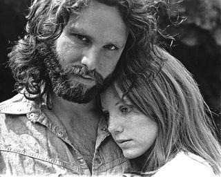 Jim Morrison with girlfriend Pamela Courson