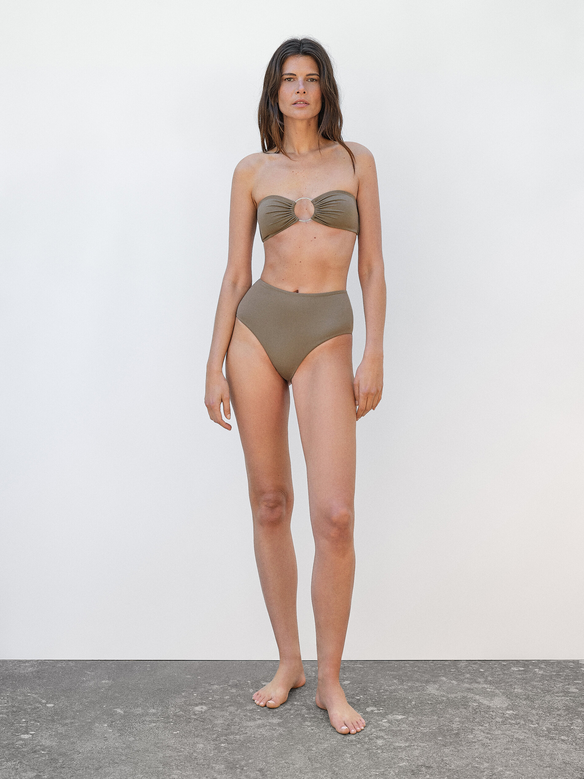 Bandeau Bikini Top With Ring Detail