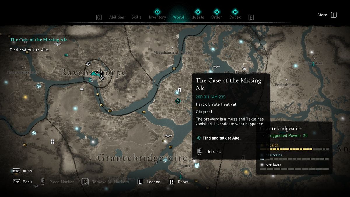 AC Valhalla Case of the Missing Ale