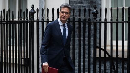 British Foreign Secretary Ed Miliband arrives in Downing Street to attend weekly Cabinet meeting in London