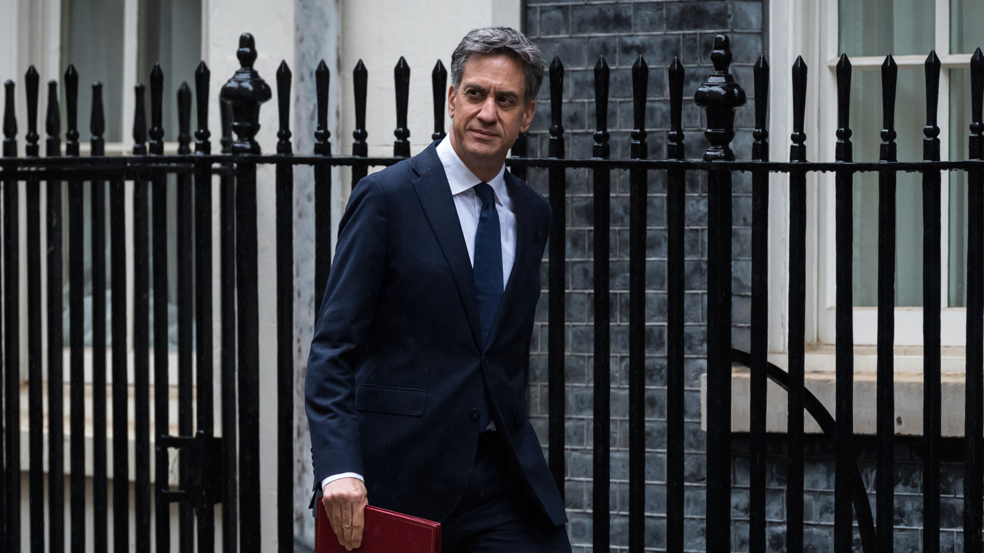 British Foreign Secretary Ed Miliband arrives in Downing Street to attend weekly Cabinet meeting in London