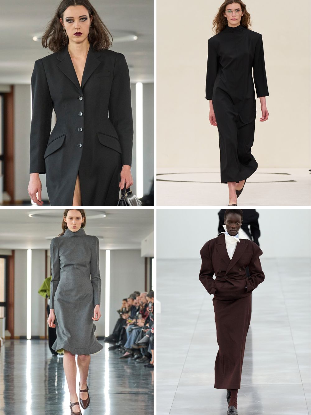 Autumn dress trends 2025: Tailored dresses on the AW25 runways