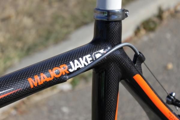 Even the rear cable stop is molded from carbon