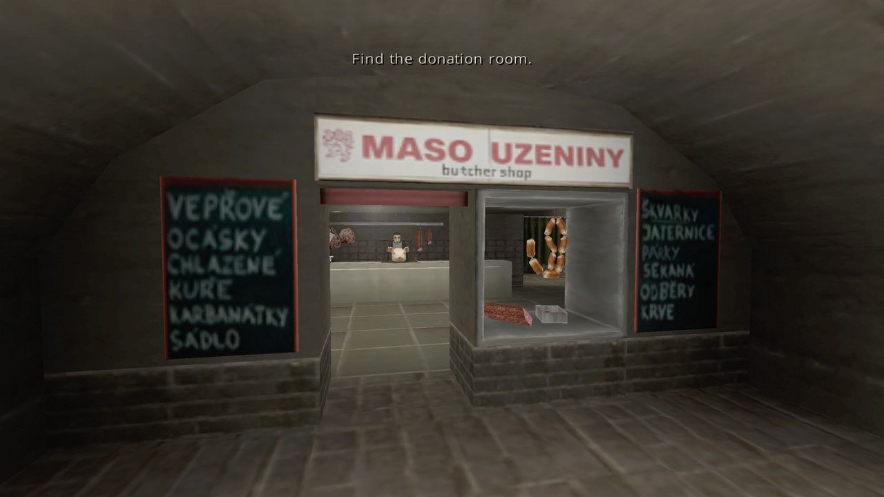 Underground butcher's shop in Brno Transit