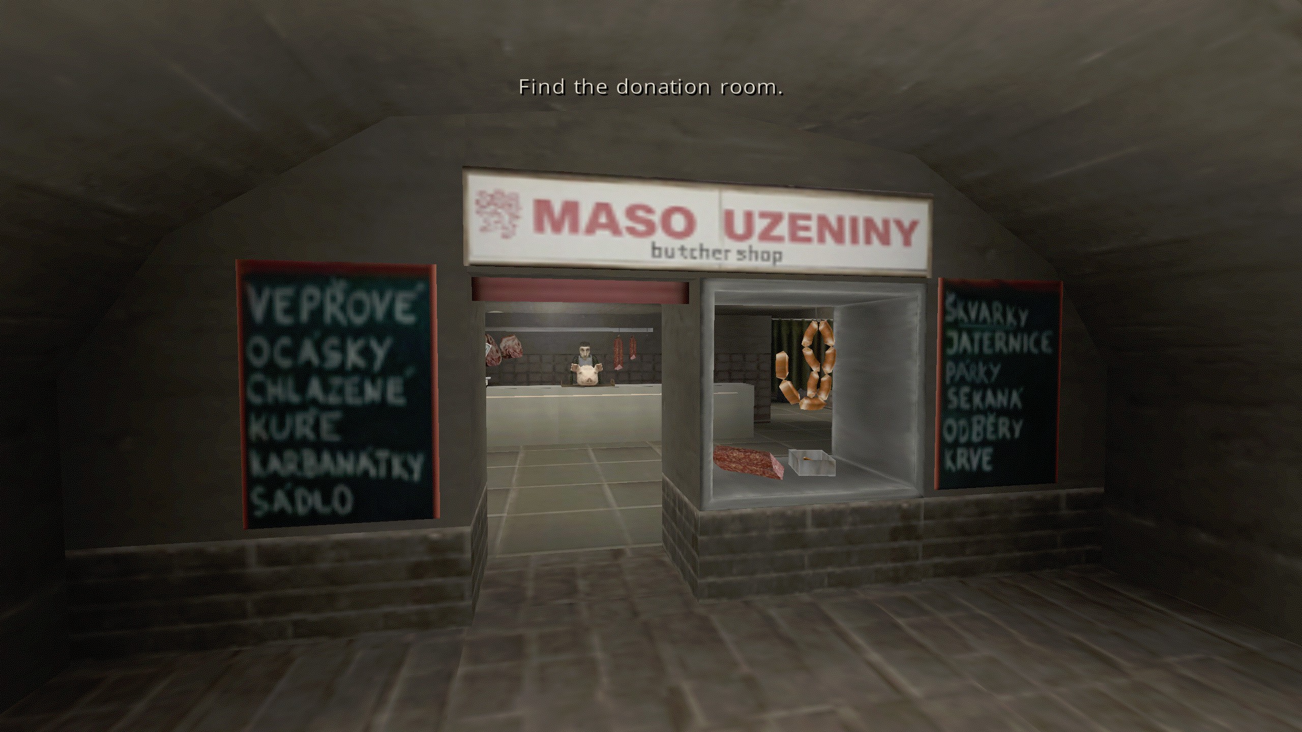 Underground butcher's shop in Brno Transit