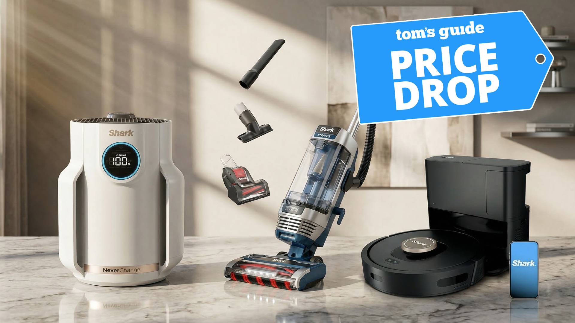 Shark appliances on counter