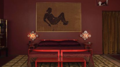 red bedroom