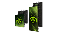 The new Planar Mantis LED displays with a neon green mantis logo on them. 