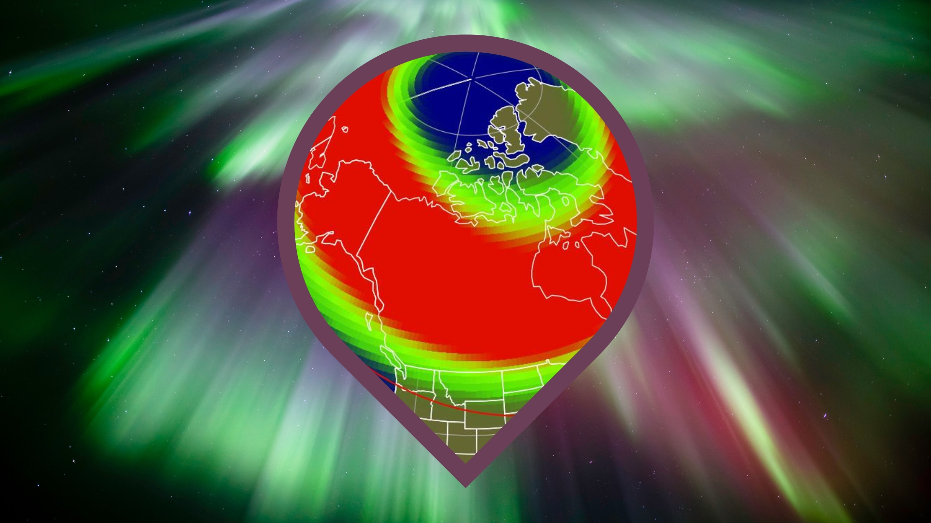 graphic illustration of the where in the US the northern lights may be visible on Sept 1-2. 