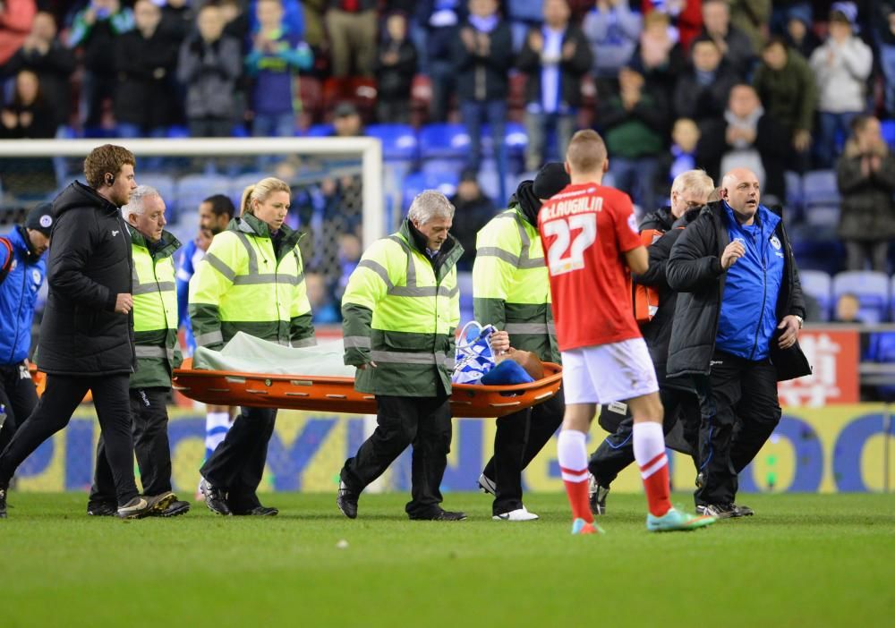 Wigan's Watson suffers double leg fracture | FourFourTwo