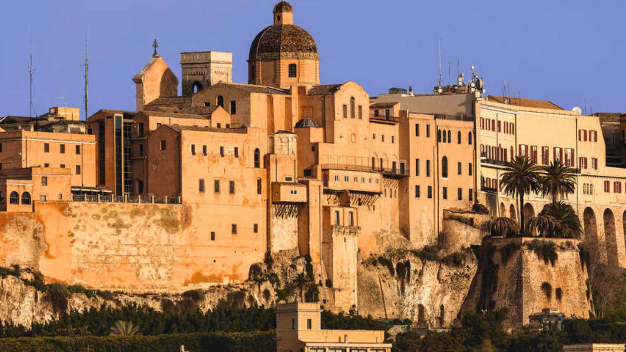 Italy, Sardinia, Cagliari district, Cagliari, Castello quarter with the cathedral