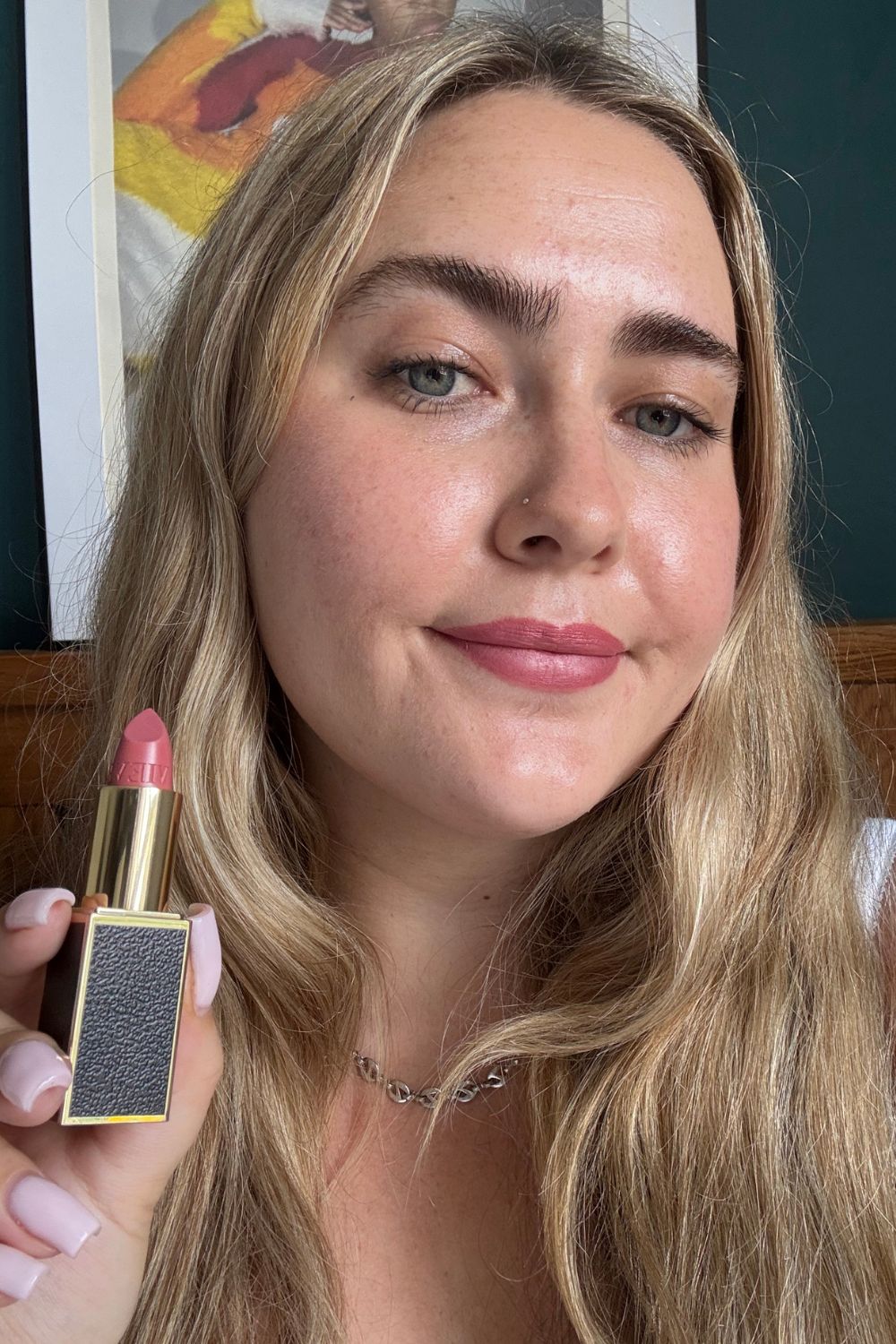 Amelia wearing Vieve Modern Matte Lipstick