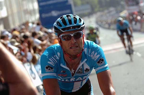 Petacchi struggles home after what was a crazy finish.