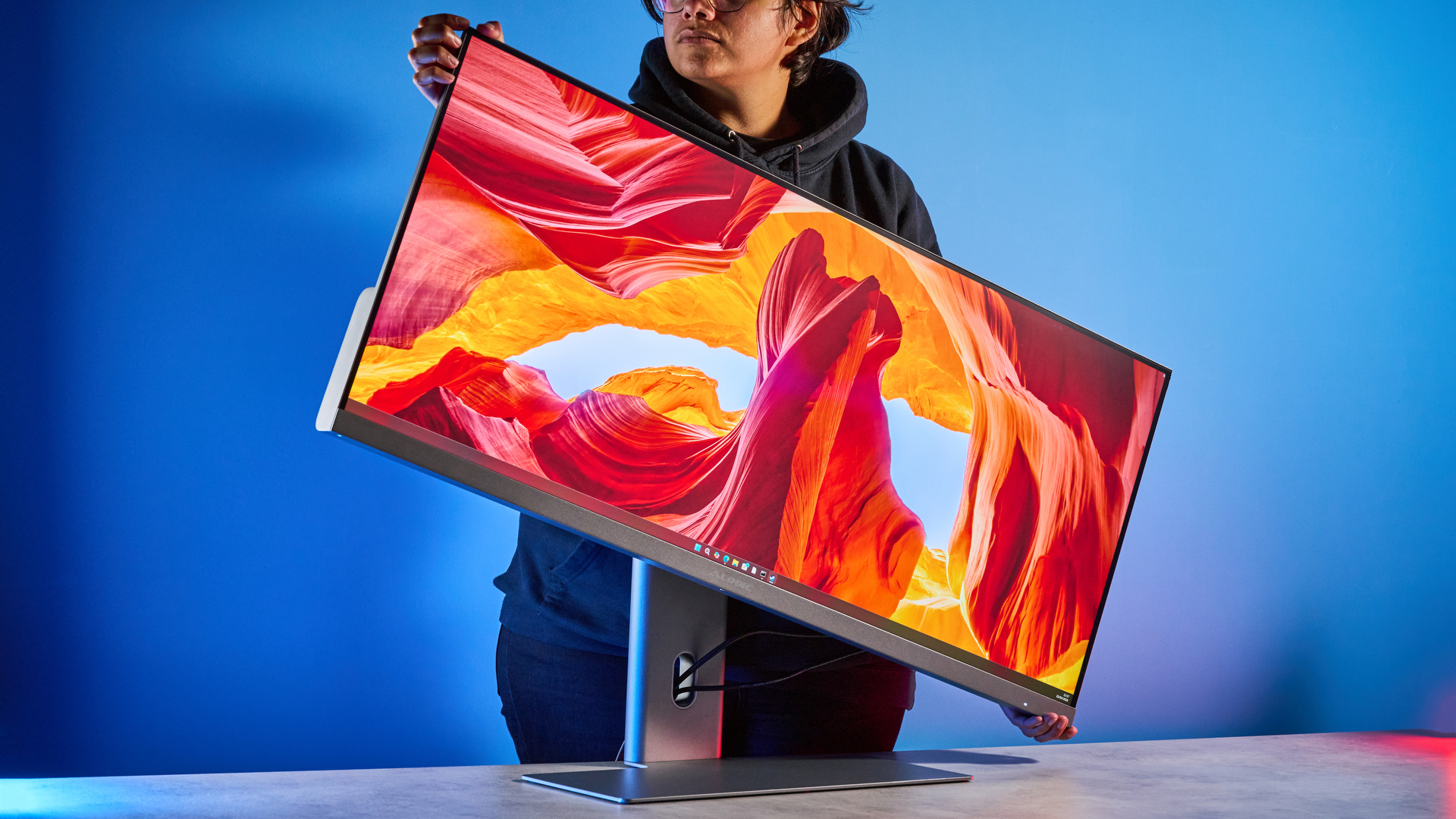 An Alogic Edge 5K ultrawide monitor