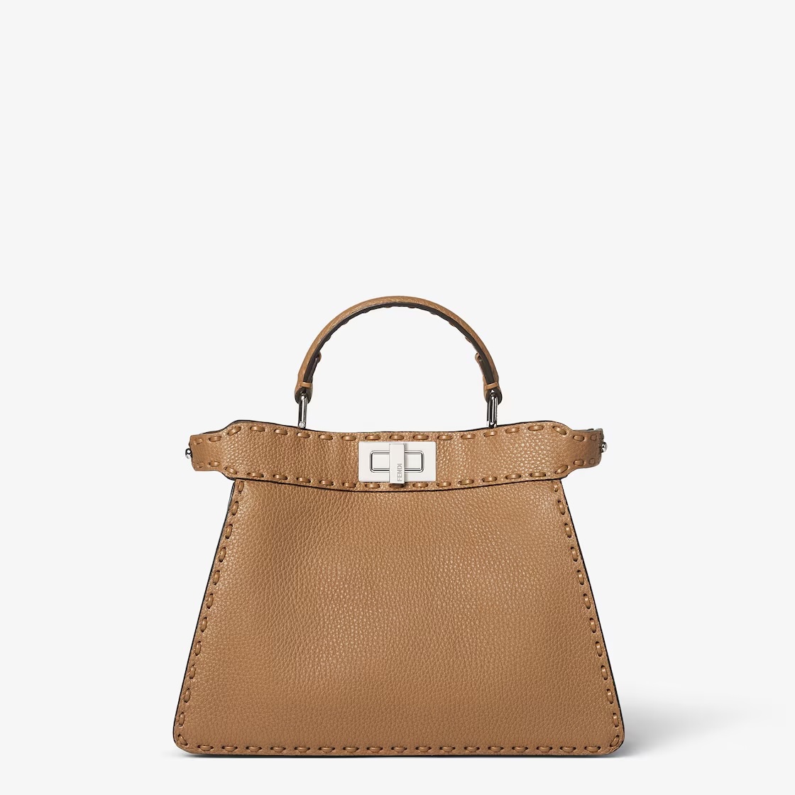Fendi, Peekaboo ISeeU Small Coffee-colored Selleria