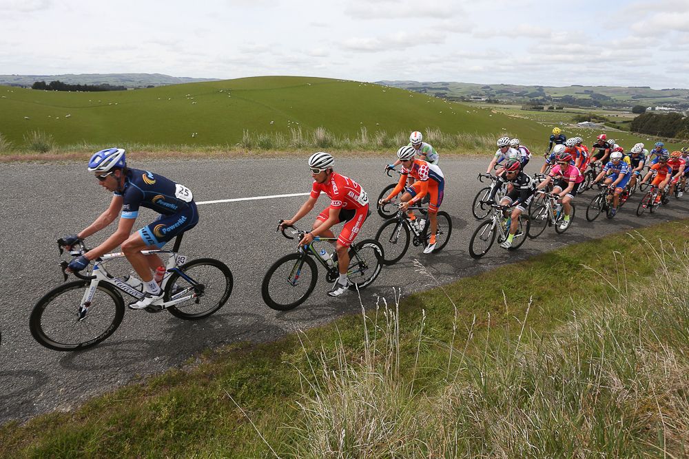 Adrian Hegyvary of U.S. out front heading towards Gore during stage five of the Tour of Southland