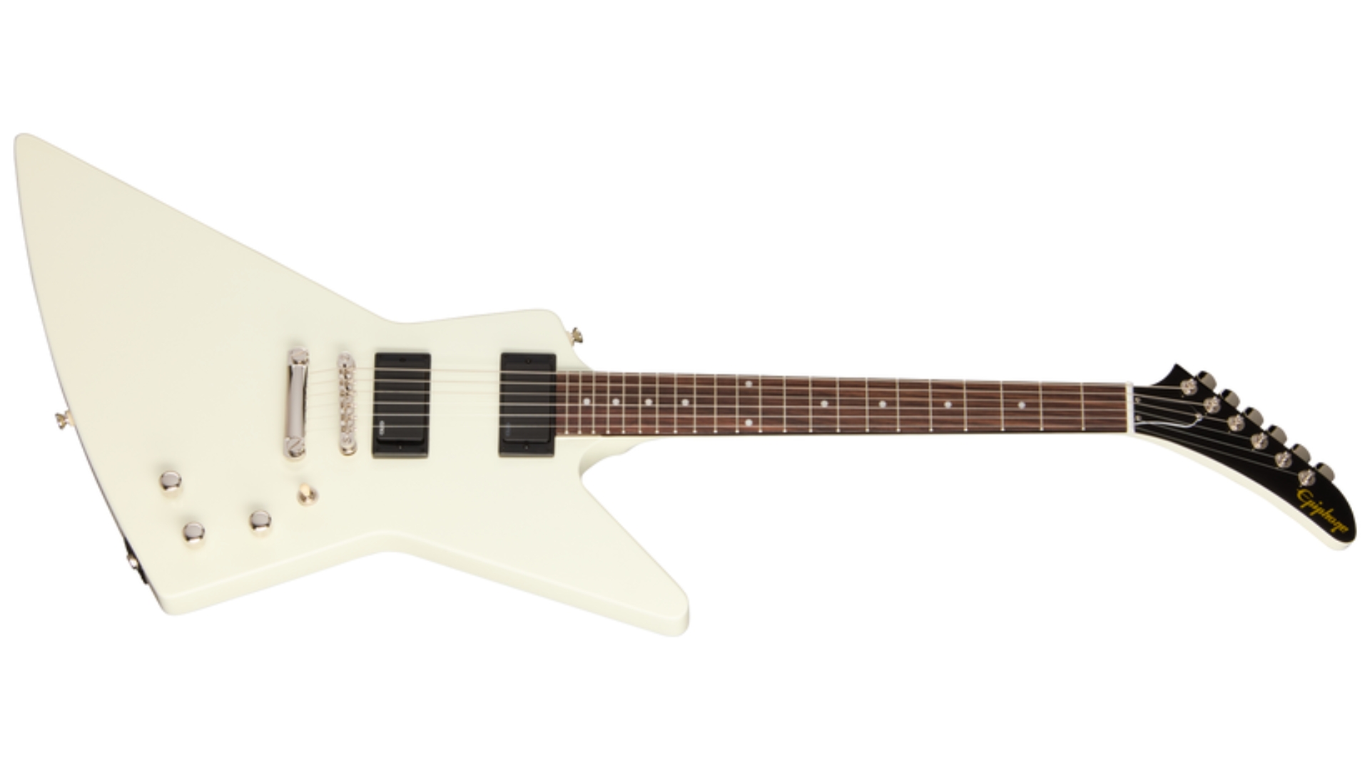 An Epiphone Explorer 80s EMG electric guitar