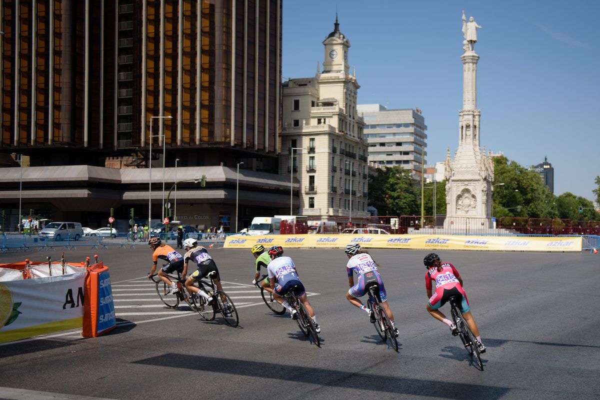 The race gets underway at Madrid Challenge by La Vuelta an 87km road race in Madrid, Spain