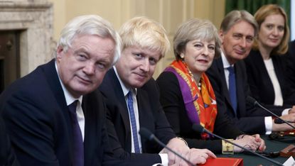David Davis, Boris Johnson and Theresa May