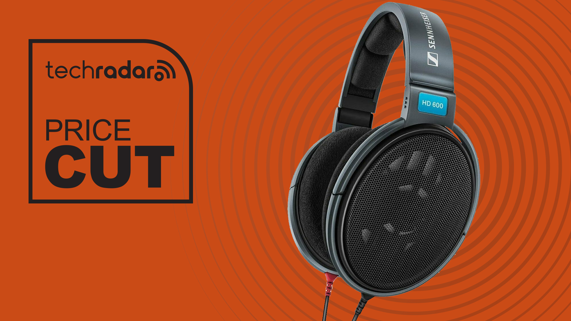 The Sennheiser HD 600 with a sign saying Price Cut