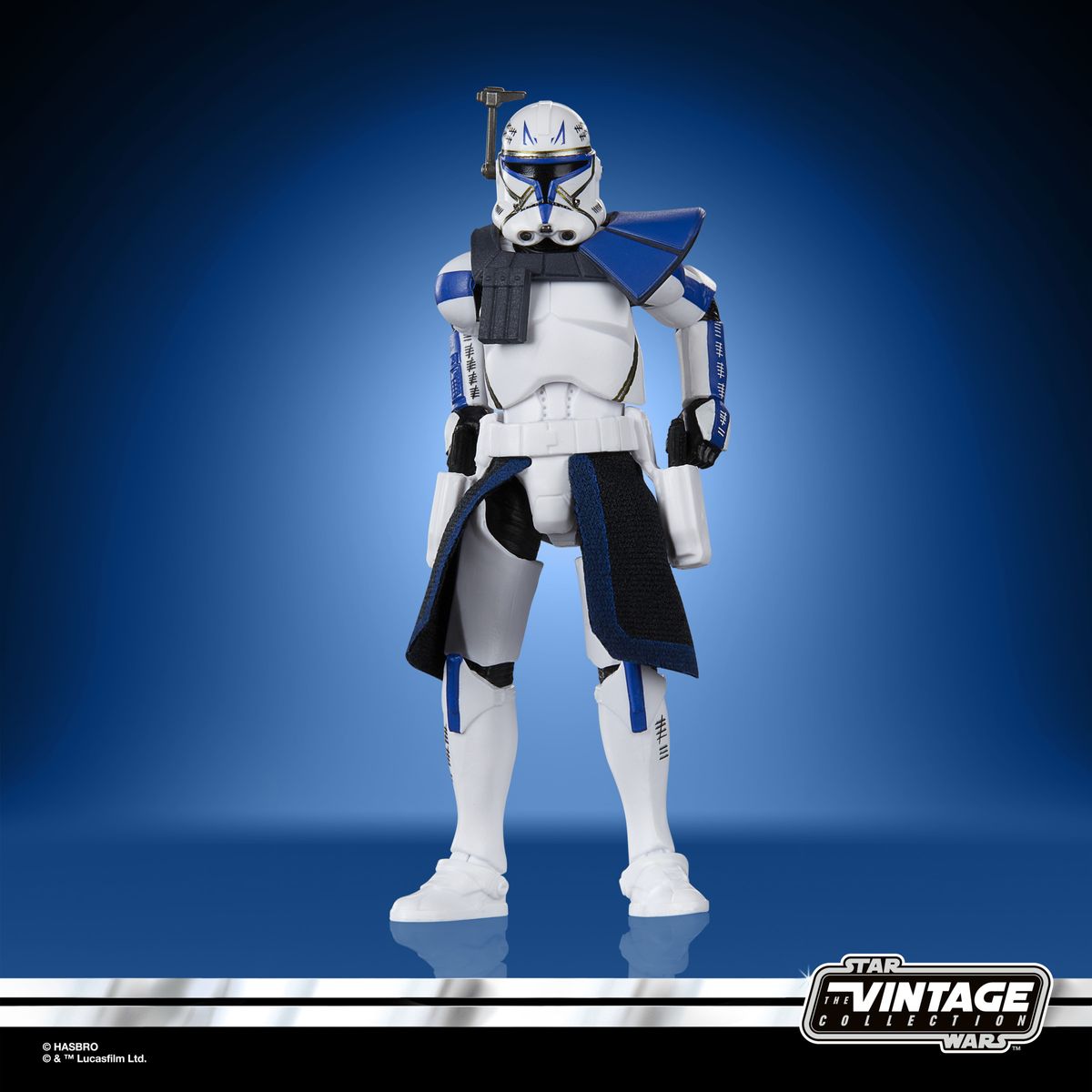 Clone Commander Rex on a blue background