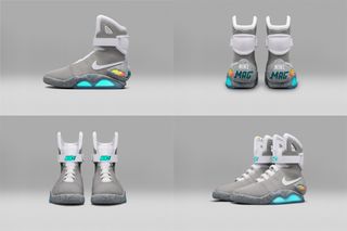 Sensors in the Nike Mags sneaker conform it automatically to the wearer's foot.