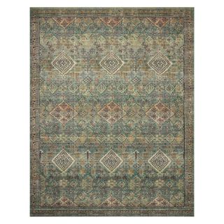 Loloi Magnolia Home by Joanna Gaines Sinclair Collection in Turquoise/Multi Rug