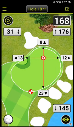 SkyCaddie Pro 4X Intelligreen screen