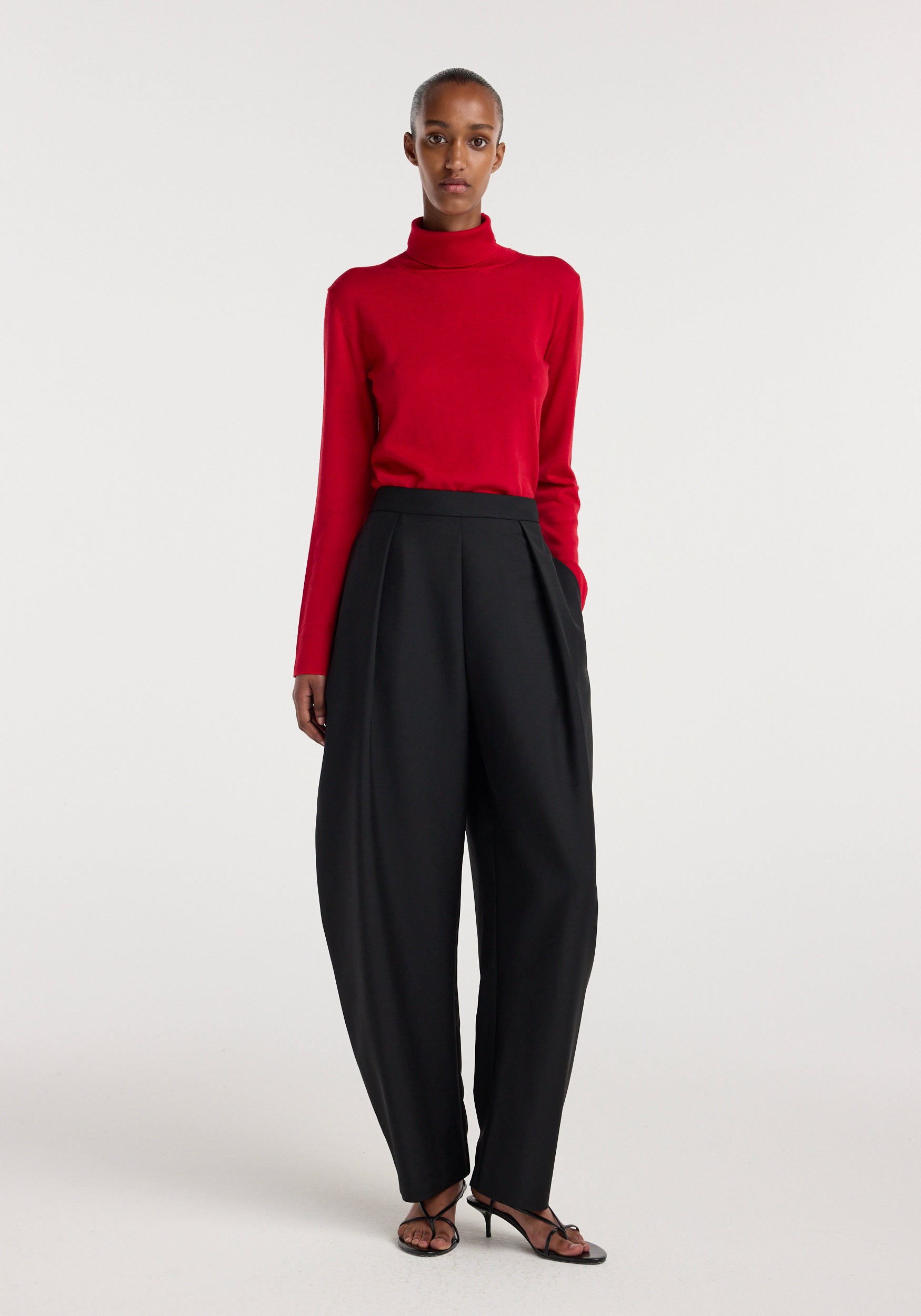 Puck - Sculptural Tailored Trousers | Black
