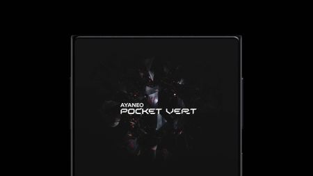 AYANEO Pocket Vert screen close-up with device branding logo