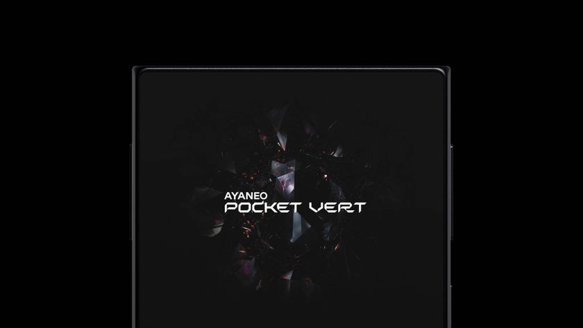 AYANEO Pocket Vert screen close-up with device branding logo