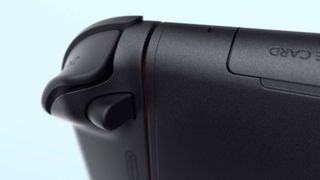 Screenshot of the official Nintendo Switch 2 website featuring a close up of the back of a Joy-Con controller.