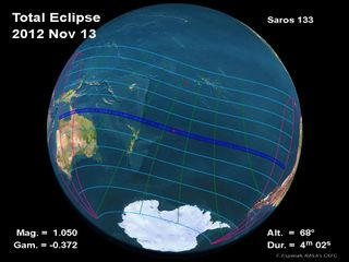 Global View of Total Eclipse Nov. 13, 2012