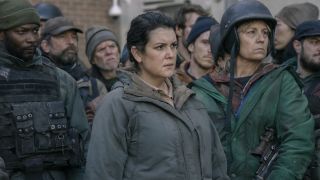 Kathleen and Kansas City hunters in HBO's The Last of Us