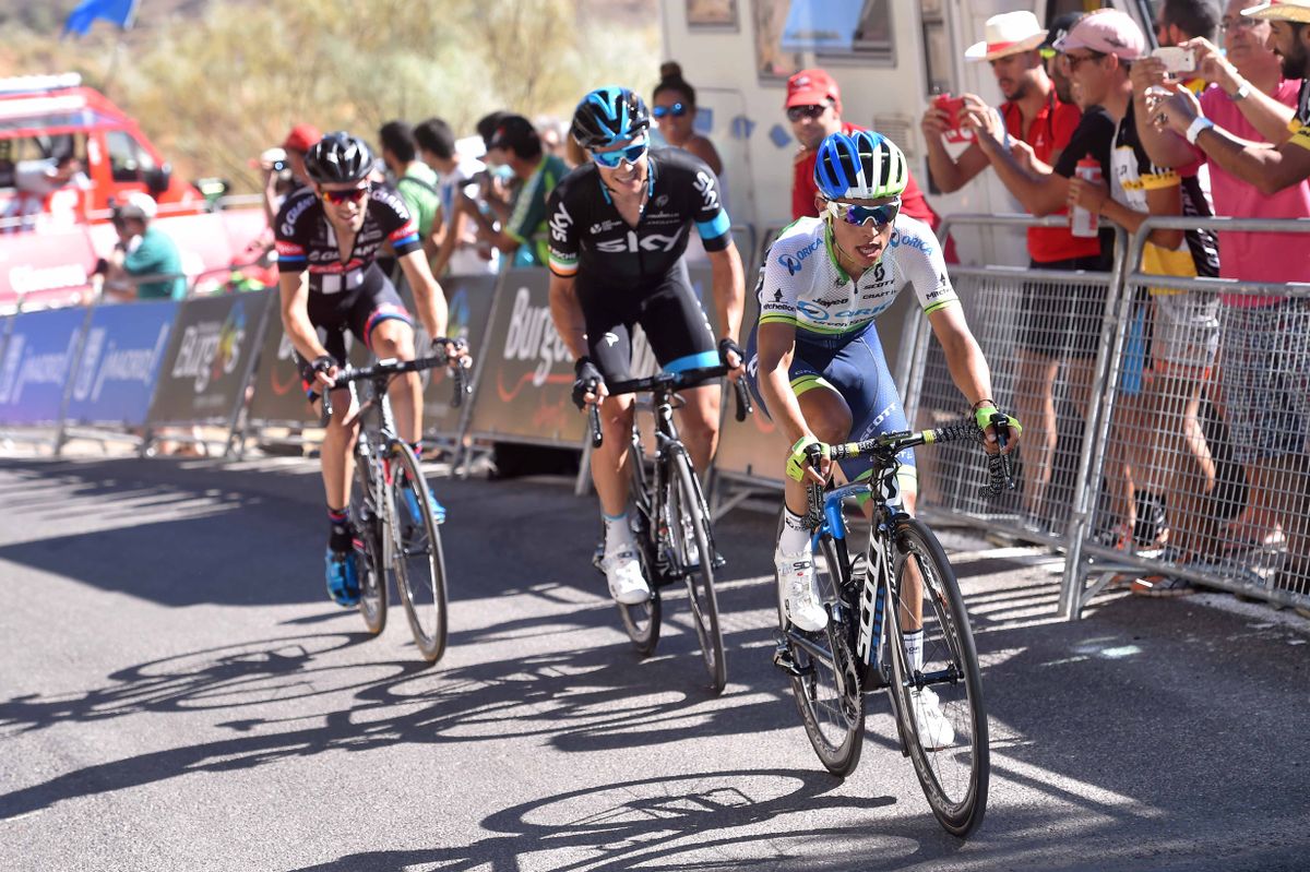 Esteban Chaves (Orica-GreenEdge) attacks