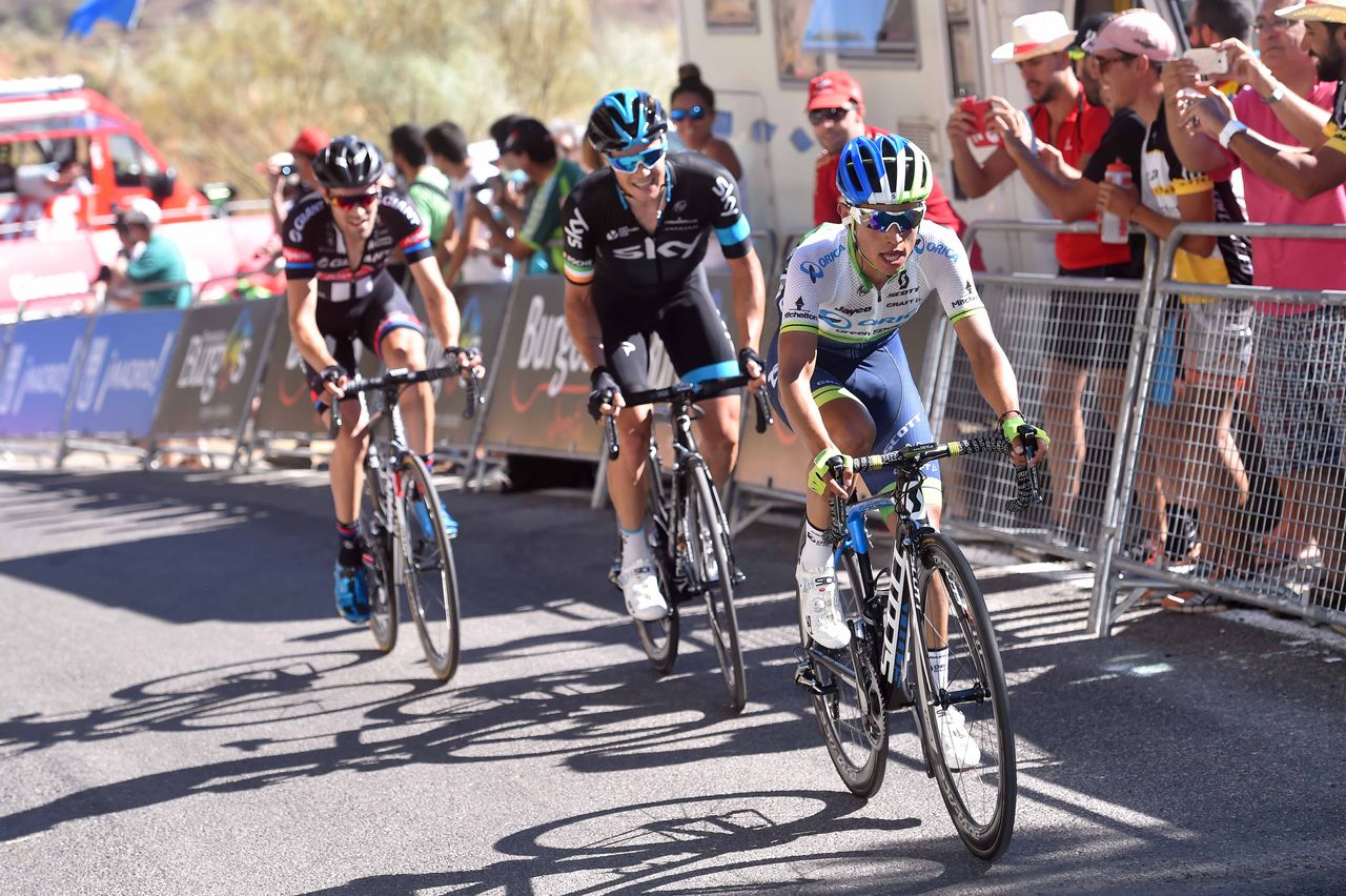 Esteban Chaves (Orica-GreenEdge) attacks
