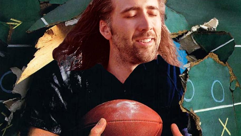 Nic Cage on the Madden NFL cover