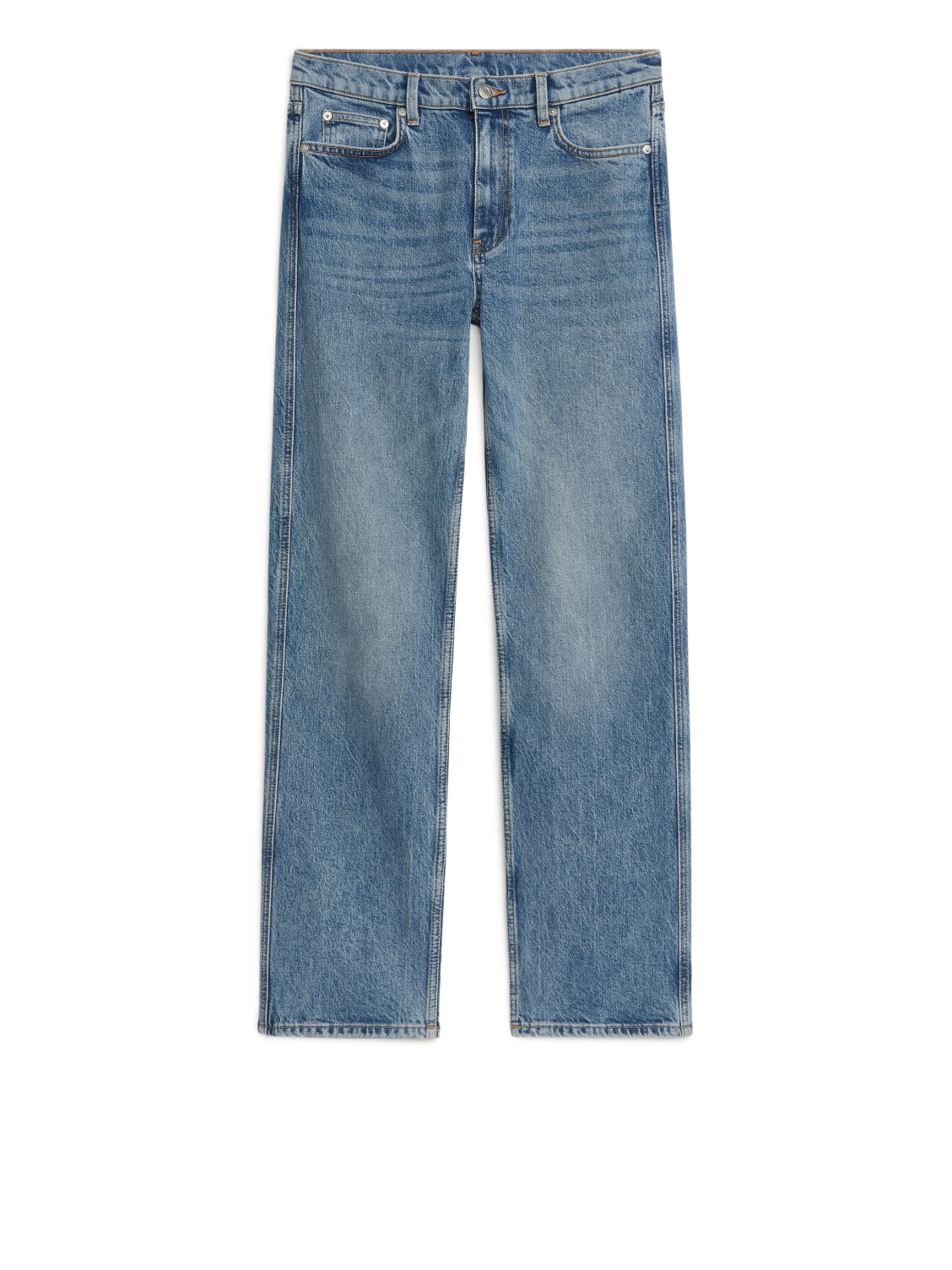 Dahlia Straight Stretch Jeans - Washed Blue - Arket Gb