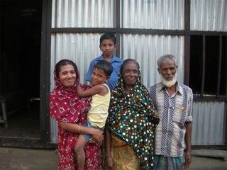 A family in rural Matlab, Bangladesh