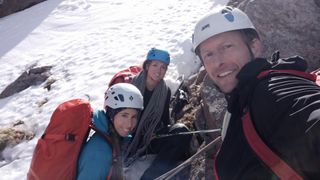 a trio of climbers