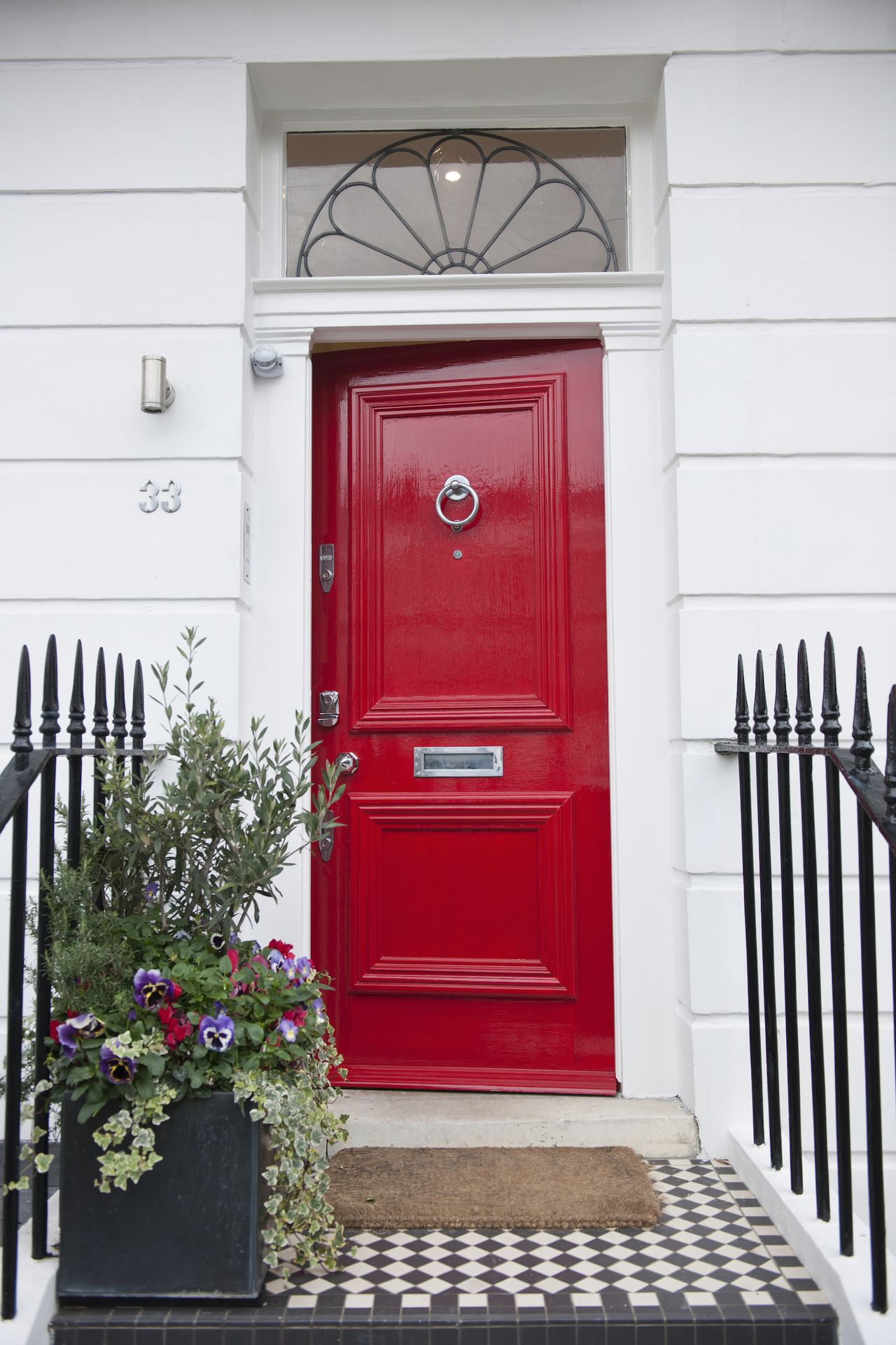 What color is good luck for a front door?