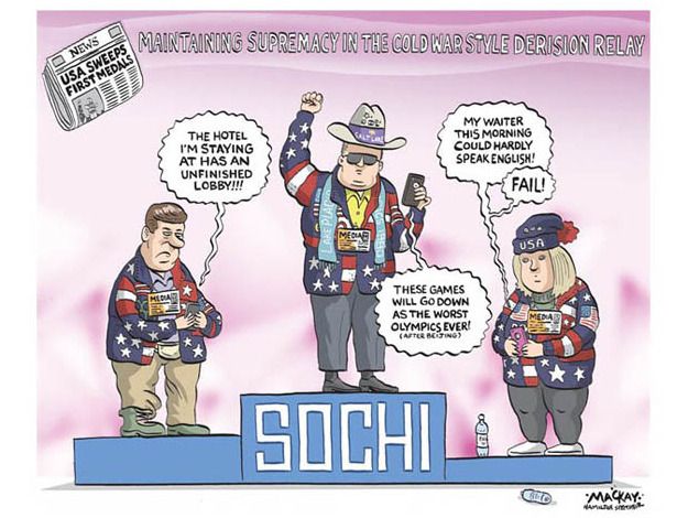 Editorial cartoon Sochi Olympics