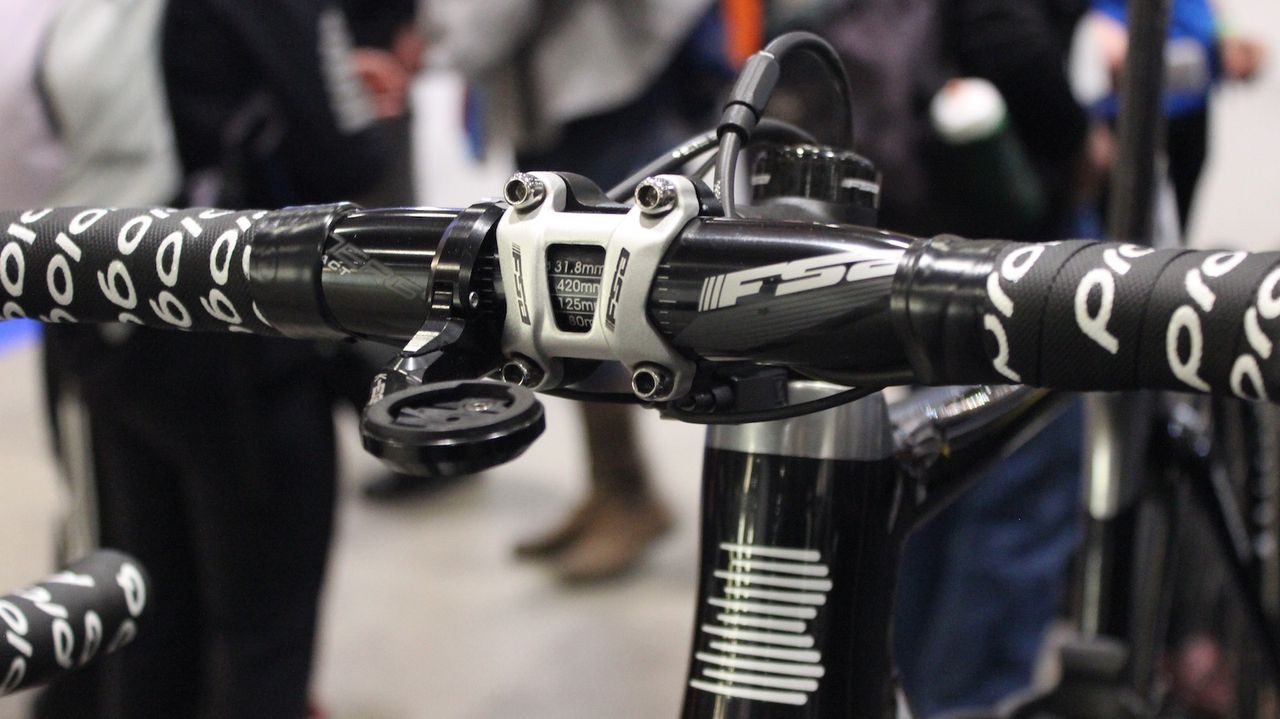 FSA provide the stem and handlebar combination