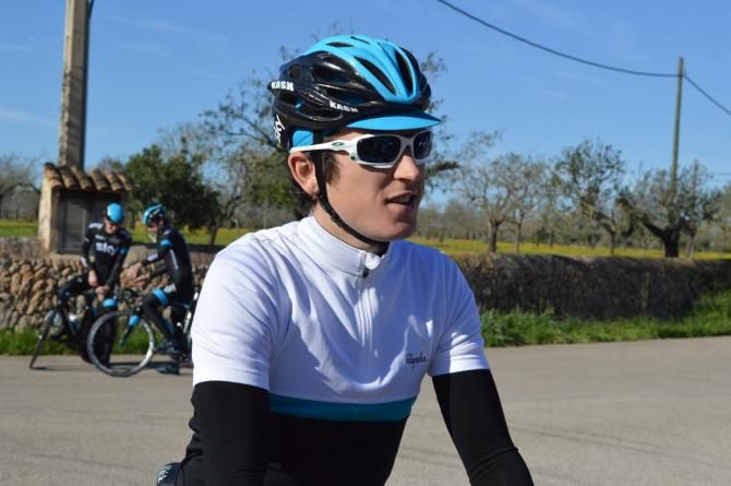 Geraint Thomas (Team Sky) shows off some new Rapha training kit