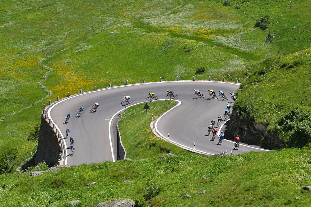 Scenery along the route of stage 6 at Tour de Suisse
